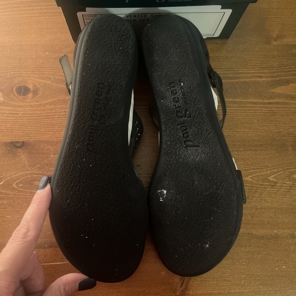 PAUL GREEN Venice San Black Soft‎ Womens Buckle Sandal 7 1/2 - Picture 5 of 7